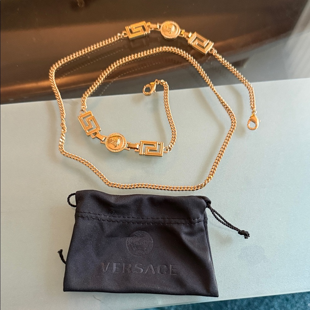 Versace Gold Chain with Medusa Accents